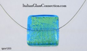 Single Murano Bead Necklace on Nylon-Coated Stainless Steel Wire