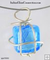 Sterling Silver Wire Wrap Necklace - Small Square