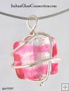 Sterling Silver Wire Wrap Necklace - Small Square