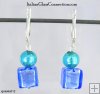 Round/Square Bead Earrings w/ Sterling Silver Leverback Round/Square Bead Earrings w/ Sterling Silver Leverback