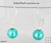 Single Round Bead Earrings on Sterling Silver Wire