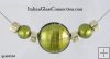3-Bead Necklace w/ Silver-Coated Ceramic Spacers