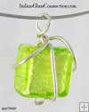 Sterling Silver Wire Wrap Necklace - Small Square