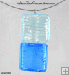 Double Square Bead Necklace on Nylon-Coated Wire