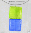 Double Square Bead Necklace on Nylon-Coated Wire