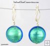Lentil Bead Earrings With Silver Leverback For Pierced Ears
