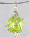 Wire Wrap Necklace - Small Round Murano Bead