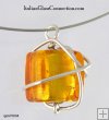 Sterling Silver Wire Wrap Necklace - Small Square