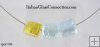 3 Square Bead Necklace on Nylon-Coated Stainless Steel Wire
