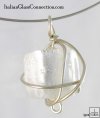 Sterling Silver Wire Wrap Necklace - Small Square