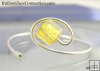 Silver Wire Wrap Murano Bead Bracelet - One-Size-Fits-All