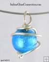 Sterling Silver Wire Wrap Necklace - Small Sphere