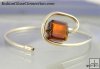 Silver Wire Wrap Murano Bead Bracelet - One-Size-Fits-All