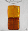 Double Square Bead Necklace on Nylon-Coated Wire