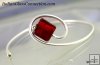 Silver Wire Wrap Murano Bead Bracelet - One-Size-Fits-All