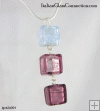 3-Bead Necklace w/ Sterling Silver Serpentine Chain - Smaller