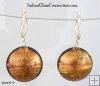 Lentil Bead Earrings With Silver Leverback For Pierced Ears