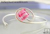 Silver Wire Wrap Murano Bead Bracelet - One-Size-Fits-All