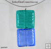 Double Square Bead Necklace on Nylon-Coated Wire
