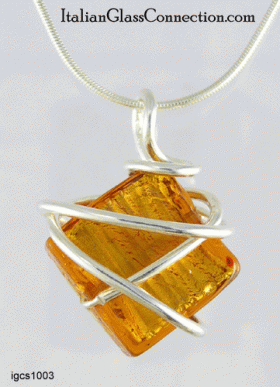 Sterling Silver Wire Wrap Beaded Necklace w/ Serpentine Chain