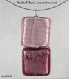 Double Square Bead Necklace on Nylon-Coated Wire