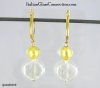 Round/Disk Bead Earrings w/ Gold Plated Silver Leverback