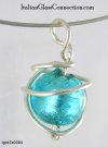 Sterling Silver Wire Wrap Necklace - Small Sphere