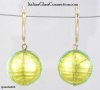 Lentil Bead Earrings With Silver Leverback For Pierced Ears