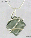 Sterling Silver Wire Wrap Beaded Necklace w/ Serpentine Chain