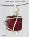 Sterling Silver Wire Wrap Necklace - Small Square