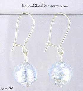 Single Round Bead Earrings on Sterling Silver Wire