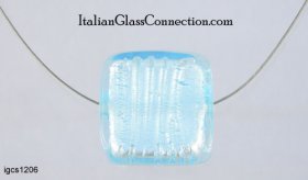 Single Murano Bead Necklace on Nylon-Coated Stainless Steel Wire