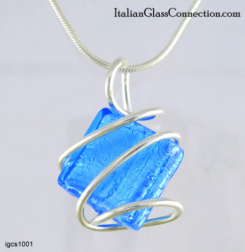 Sterling Silver Wire Wrap Beaded Necklace w/ Serpentine Chain - Click Image to Close