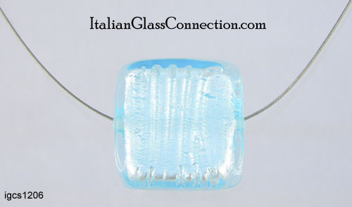 Single Murano Bead Necklace on Nylon-Coated Stainless Steel Wire - Click Image to Close