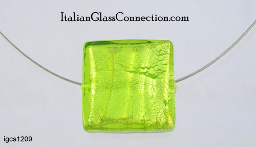 Single Murano Bead Necklace on Nylon-Coated Stainless Steel Wire - Click Image to Close