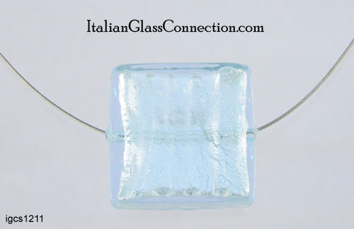 Single Murano Bead Necklace on Nylon-Coated Stainless Steel Wire - Click Image to Close