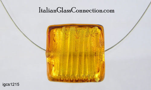Single Murano Bead Necklace on Nylon-Coated Stainless Steel Wire - Click Image to Close