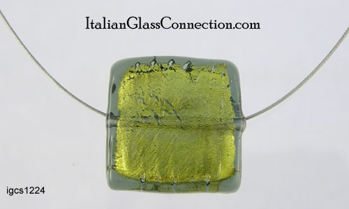 Single Murano Bead Necklace on Nylon-Coated Stainless Steel Wire - Click Image to Close
