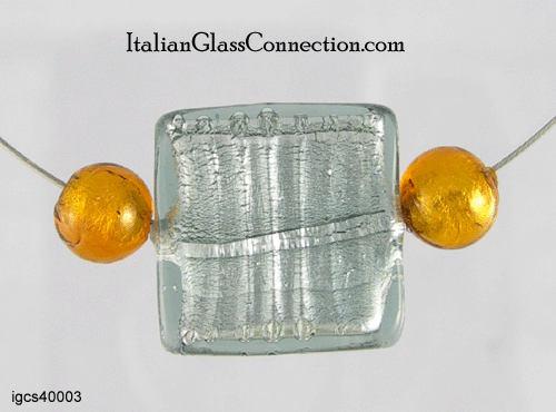 3-Bead Necklace on Nylon-Coated Stainless Steel Wire - Click Image to Close
