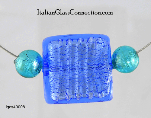 3-Bead Necklace on Nylon-Coated Stainless Steel Wire - Click Image to Close