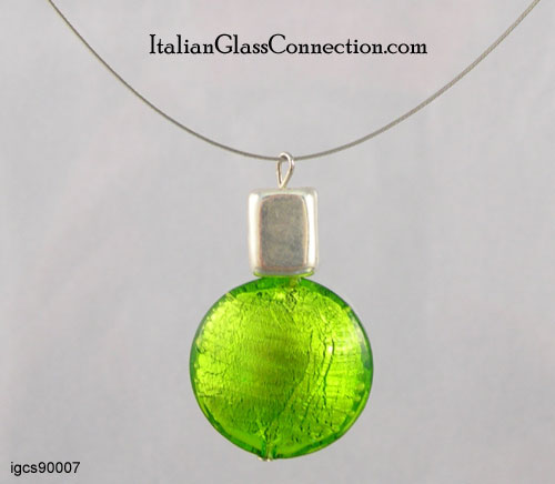 Capped Bead Necklace on Nylon-Coated Stainless Steel Wire - Click Image to Close